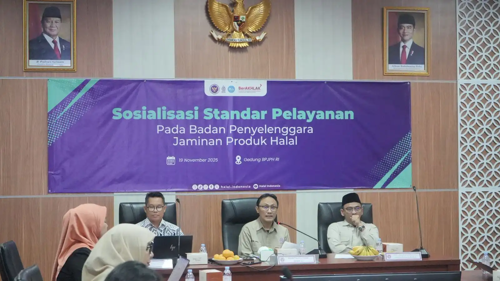 FOTO 23 Nov_Sosialisasi Standar Pelayanan pada Badan Penyelenggara Jaminan Produk Halal. dok. bpjph.halal.go.id