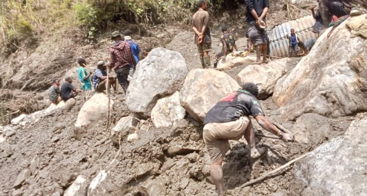 FOTO 5 Nov_Proses pencarian korban hilang dan evakuasi akibat banjir bandang di Kabupaten Nduga, Papua Pegunungan. (dok. bpbd