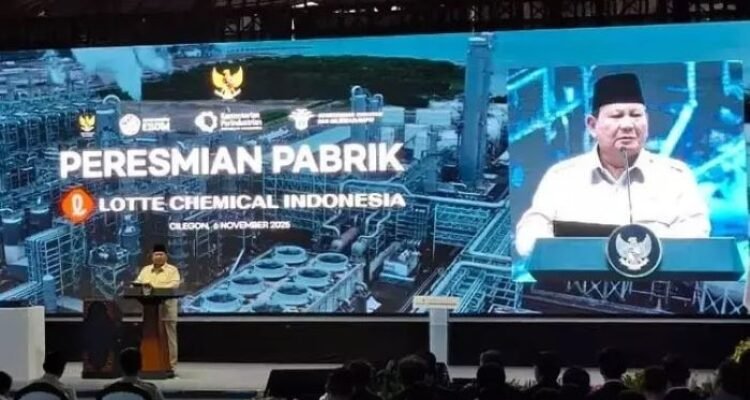 FOTO 6 Nov_Presiden Prabowo Subianto meresmikan operasional PT Lotte Chemical Indonesia (LCI) di Cilegon. dok. istimewa
