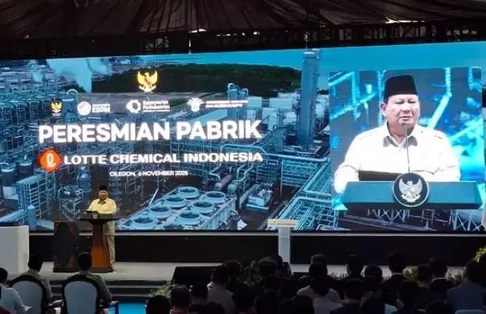 FOTO 6 Nov_Presiden Prabowo Subianto meresmikan operasional PT Lotte Chemical Indonesia (LCI) di Cilegon. dok. istimewa
