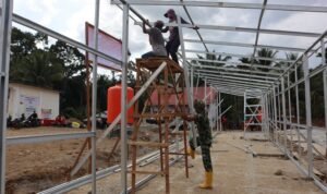 FOTO 10 Jan_Pembangunan Huntara Tahap I sebanyak 117 unit di Jorong Kayu Pasak Nagari Salareh Aia, Kec Palembayan, Kab Agam, Prov Sumatra Barat