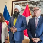 FOTO 20 Jan_(Dari kiri ke kanan) Duta Besar Kanada untuk ASEAN Ambra Dickie dan Sekretaris Negara Kanada untuk Pembangunan Internasional Randeep Sarai. (dok. umkm.go.id)