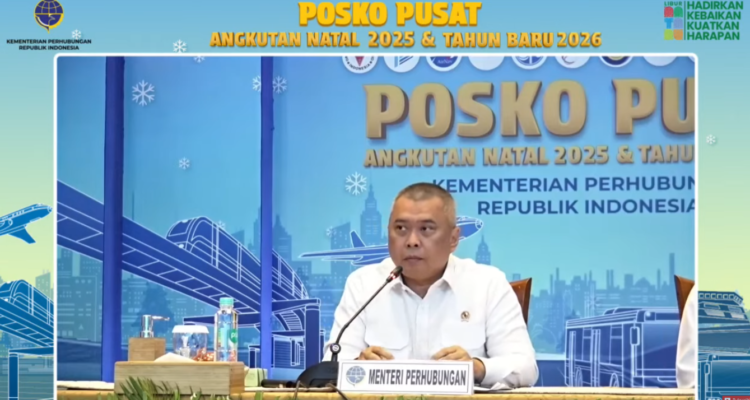 FOTO 5 Jan_Menteri Perhubungan (Menhub) Dudy Purwagandhi saat Penutupan Posko Angkutan Natal 2025 dan Tahun Baru 2026