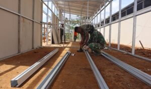 FOTO 7 Jan_Progress pembangunan huntara tahap I di Nagari Koto Tinggi, Kecamatan Gunuang Omeh, Kabupaten Lima Puluh Kota, Prov Sumbar. bnpb