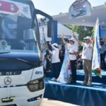 FOTO 15 Maret_Pelepasan rombongan mudik Pertamina Mudik Aman Berbagi Harapan 2026 di Lapangan Teater Keong Mas, Taman Mini Indonesia Indah, Jakarta.