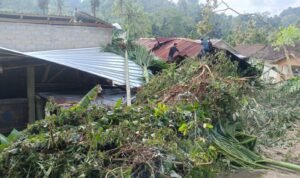 FOTO 30 Maret_Wilayah terdampak tanah longsor di Desa Simpang Sender Utara, Kec Buay Pematang Ribu Ranau Tengah, Kab Ogan Komering Ulu Selatan, Sumatra Selatan