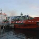 FOTO 12 April_Kapal pengangkut LPG Pertamina MT Gas Attaka berhasil sandar di Jetty Integrated Terminal LPG Amurang, Kabupaten Minahasa Selatan, Sulawesi Utara.
