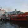 FOTO 12 April_Kapal pengangkut LPG Pertamina MT Gas Attaka berhasil sandar di Jetty Integrated Terminal LPG Amurang, Kabupaten Minahasa Selatan, Sulawesi Utara.