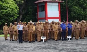 FOTO 8 April_Para Aparatur Sipil Negara (ASN) Pemeirntah Kota Bekasi saat Apel pagi. (dok. bekasikota.go.id