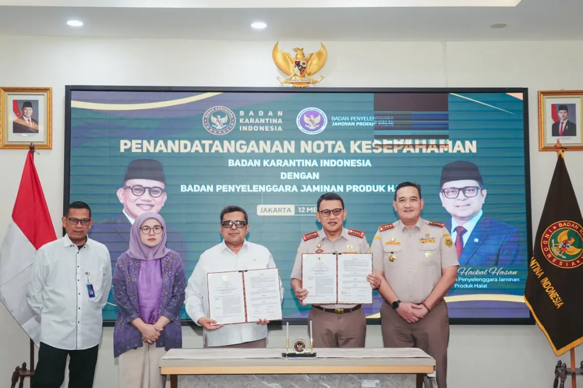 FOTO 18 Mei_penandatanganan Nota Kesepahaman (Memorandum of Understanding MoU) yang berlangsung di Kantor Balai Karantina Provinsi Jakarta