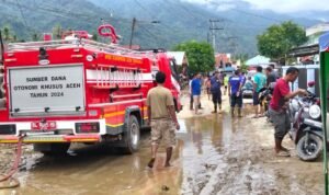 FOTO 22 Mei_Banjir akibat meluapnya Sungai Lawe Kisam dan Sungai Lawe Kinga yang merendam sebagian wilayah Kabupaten Aceh Tenggara, Prov Aceh