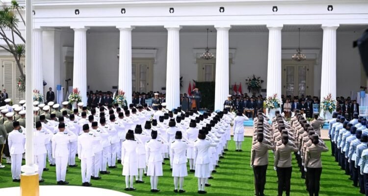 FOTO 1 Juni_Upacara Peringatan Hari Lahir Pancasila tahun 2026 yang digelar di Gedung Pancasila, Kementerian Luar Negeri, Jakarta. setpres