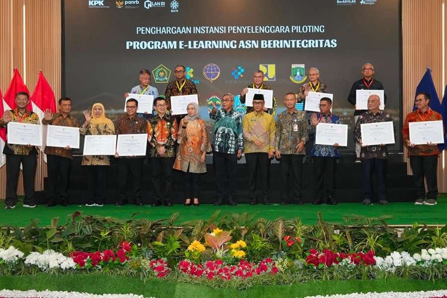 FOTO 20 Juni_Peluncuran program Nasional E-Learning Aparatur Sipil Negara (ASN) Berintegritas di Kantor Lembaga Administrasi Negara (LAN), Jakarta.
