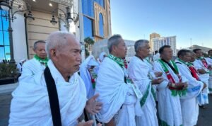 FOTO 2Mei_Jemaah haji Indonesia siap menuju ke Makkah, Arab Saudi. (dok. haji.go.id)