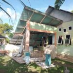 FOTO 8 Juni_Kerusakan Gereja Masehi Injili Sangihe Talaud (GMIST) dan rumah warga akibat terdampak gempa bumi. dok. bpbdprovinsisulawesiutara