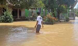 FOTO 9 Juni_Banjir di Kelurahan Batang Serangan dan Desa Sei Bamban, Kecamatan Batang Serangan di Kabupaten Langkat, Sumatra Utara.