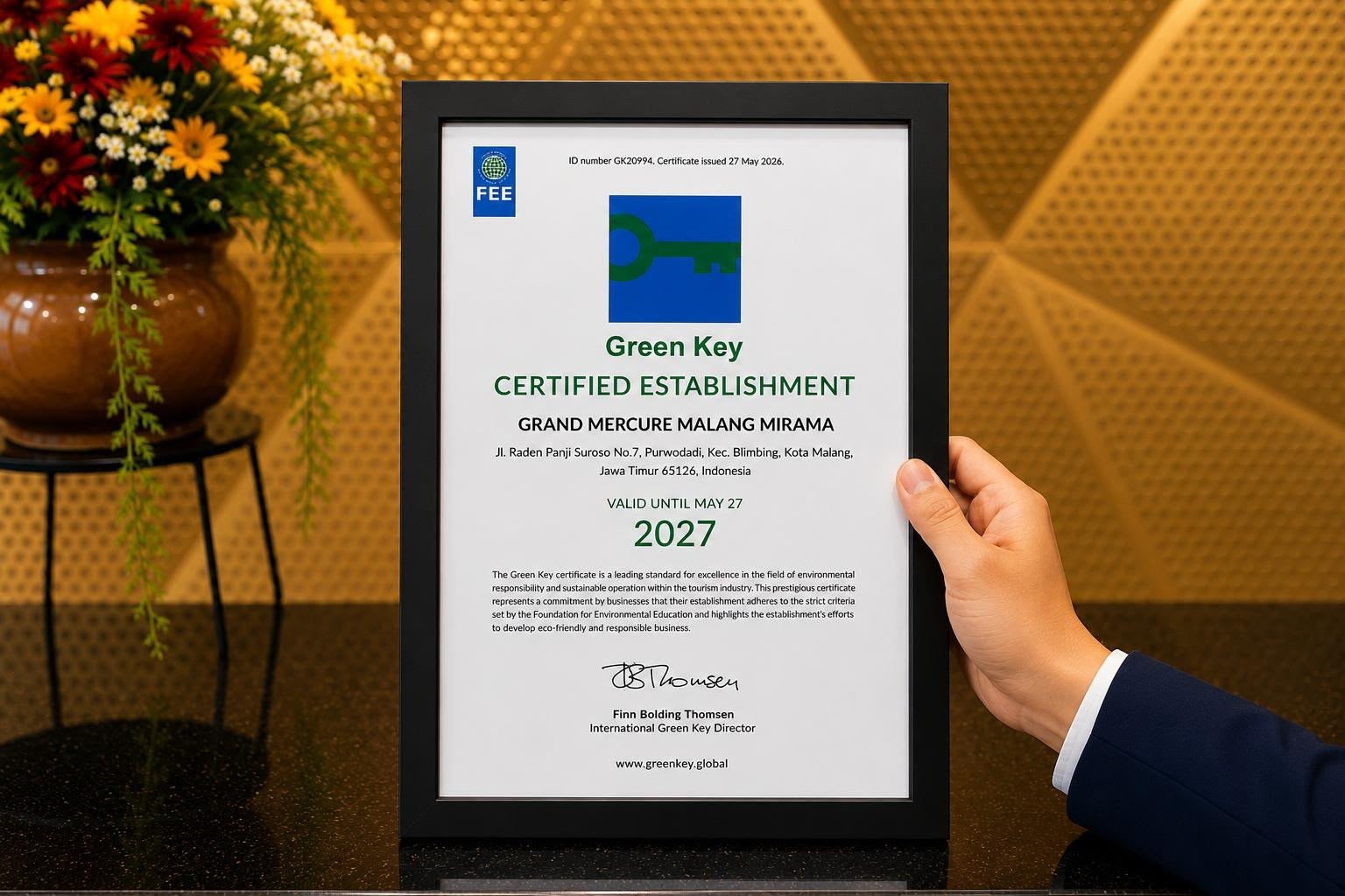 FOTO 15 Juli_Grand Mercure Malang Mirama secara resmi mengumumkan keberhasilan dalam meraih sertifikasi Green Key. dok. istimewa 1