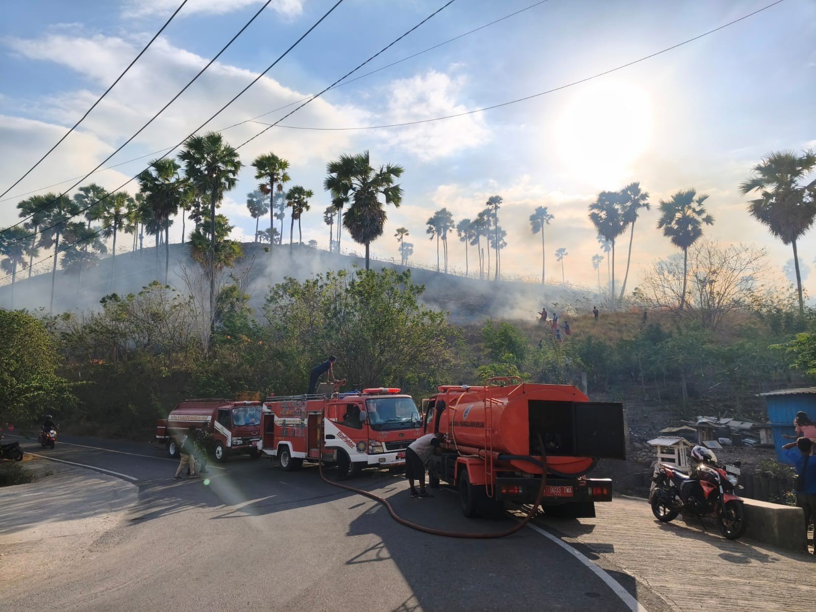 FOTO 17 Juli_Upaya pemadaman titik api kebakaran hutan dan lahan yang terjadi di Kabupaten Manggarai Barat, Nusa Tenggara Timur. dok. bpbdkabupaten