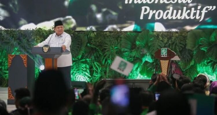FOTO 23 Juli_Presiden Prabowo Subianto saat hadir di Peringatan Hari Lahir (Harlah) ke-28 Partai Kebangkitan Bangsa (PKB) di JCC, Senayan, Jakarta. (dok. fraksipkb)
