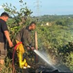 FOTO 31 Juli_Petugas gabungan saat berupaya memadamkan kebakaran hutan dan lahan di Kota Sorong, Provinsi Papua Barat Daya