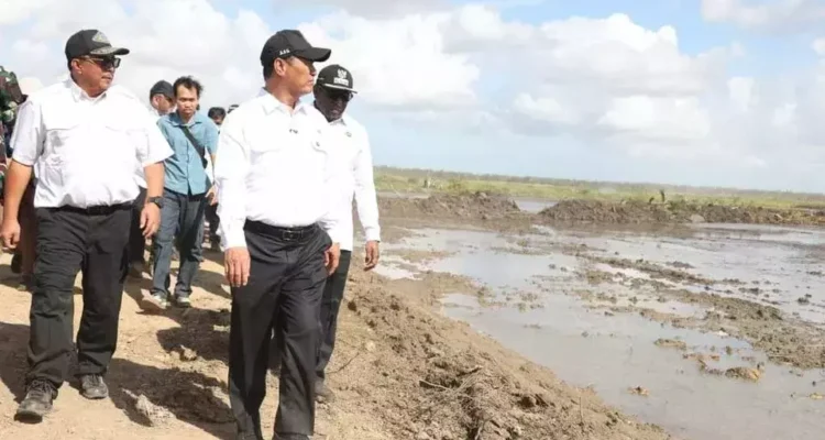 FOTO 4 Juli_Menteri Pertanian Andi Amran Sulaiman saat melakukan tanam padi bersama petani di Desa Waninggap Kai, Kec Semangga, Kab Merauke, Papua Selatan. kementan