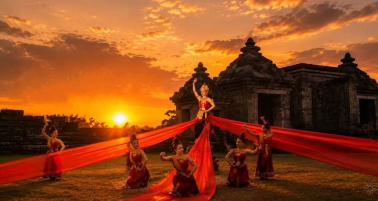 FOTO 5 Juli_Pertunjukan budaya bertajuk Sandyakala Jonggrang di Candi Ratu Boko, Kabupaten Sleman, Yogyakarta. injourneydestination