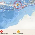 FOTO 15 Agustus_Tangkapan layar pusat gempa bumi tektonik berkekuatan Magnitudo 7 di Kabupaten Nagekeo, Nusa Tenggara Timur, Sabtu (1582026). dok. bmkg