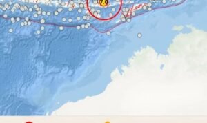 FOTO 15 Agustus_Tangkapan layar pusat gempa bumi tektonik berkekuatan Magnitudo 7 di Kabupaten Nagekeo, Nusa Tenggara Timur, Sabtu (1582026). dok. bmkg