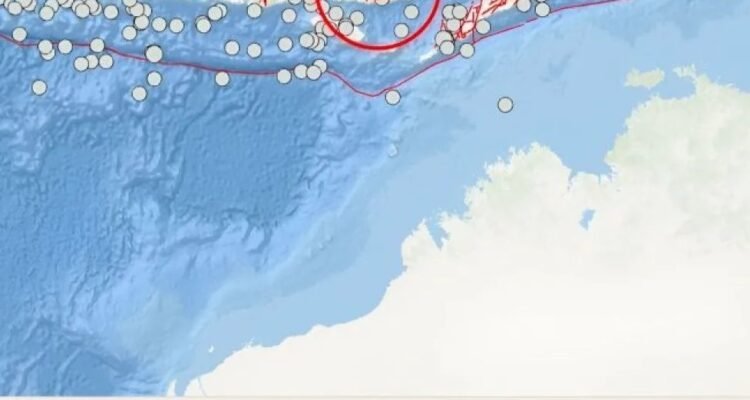 FOTO 15 Agustus_Tangkapan layar pusat gempa bumi tektonik berkekuatan Magnitudo 7 di Kabupaten Nagekeo, Nusa Tenggara Timur, Sabtu (1582026). dok. bmkg