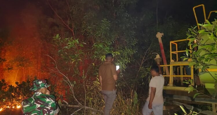 FOTO 23 Agustus_Tim gabungan berupaya memadamkan api pada 2,5 hektare lahan di Desa Batu Raja, Kec Wasile, Kab Halmahera Timur, Prov Maluku Utara. bpbdkab