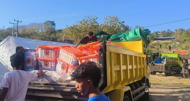 FOTO 24 Agustus_Bantuan logistik siap distribusi untuk warga terdampak gempa di Kecamatan Lamba Leda, Kabupaten Manggarai Timur, NTT. dok. bpbdkabupaten