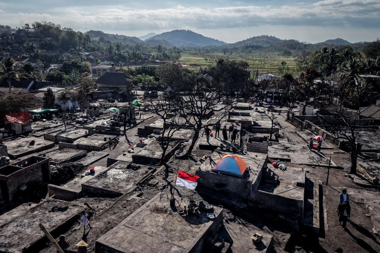 FOTO 30 Agustus_Desa Adat Sade, Lombok Tengah, Nusa Tenggara Barat (NTB) pascakebakaran. dok. kemenpar
