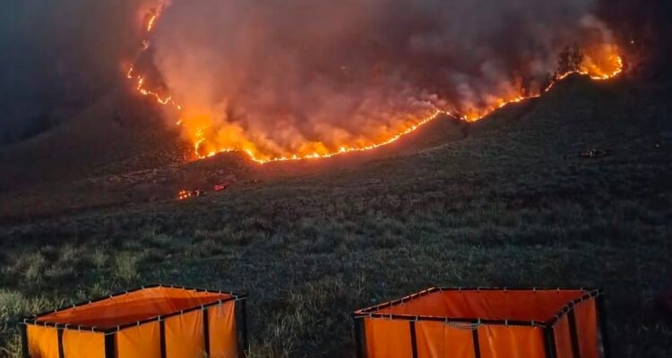 FOTO 8 Agustus_Kondisi kebakaran di kawasan Gunung Bromo pada Rabu (582026) malam. dok. bpbdjawatimur