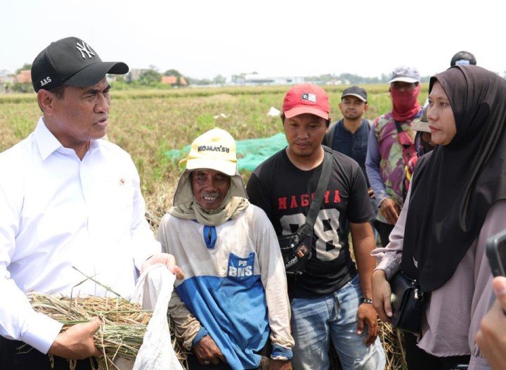 FOTO 1 Sept_Menteri Pertanian (Mentan) Andi Amran Sulaiman bertemu dengan petani di Desa Tegal Sawah. dok.