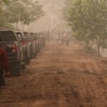 FOTO 22 Sept_Asap pekat menyelimuti wilayah sekitar Pos Lapangan Siaga Karhutla Pulang Pisau, Kecamatan Jabieren, Kabupaten Pulang Pisau, Kalimantan Selatan. bnpb INI