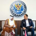FOTO 24 Sept_Pertemuan Menteri Koordinator Bidang Infrastruktur dan Pembangunan Kewilayahan Agus Harimurti Yudhoyono dan Duta Besar Qatar untuk Indonesia Sultan bin Mubarak Saad Al-Dosari