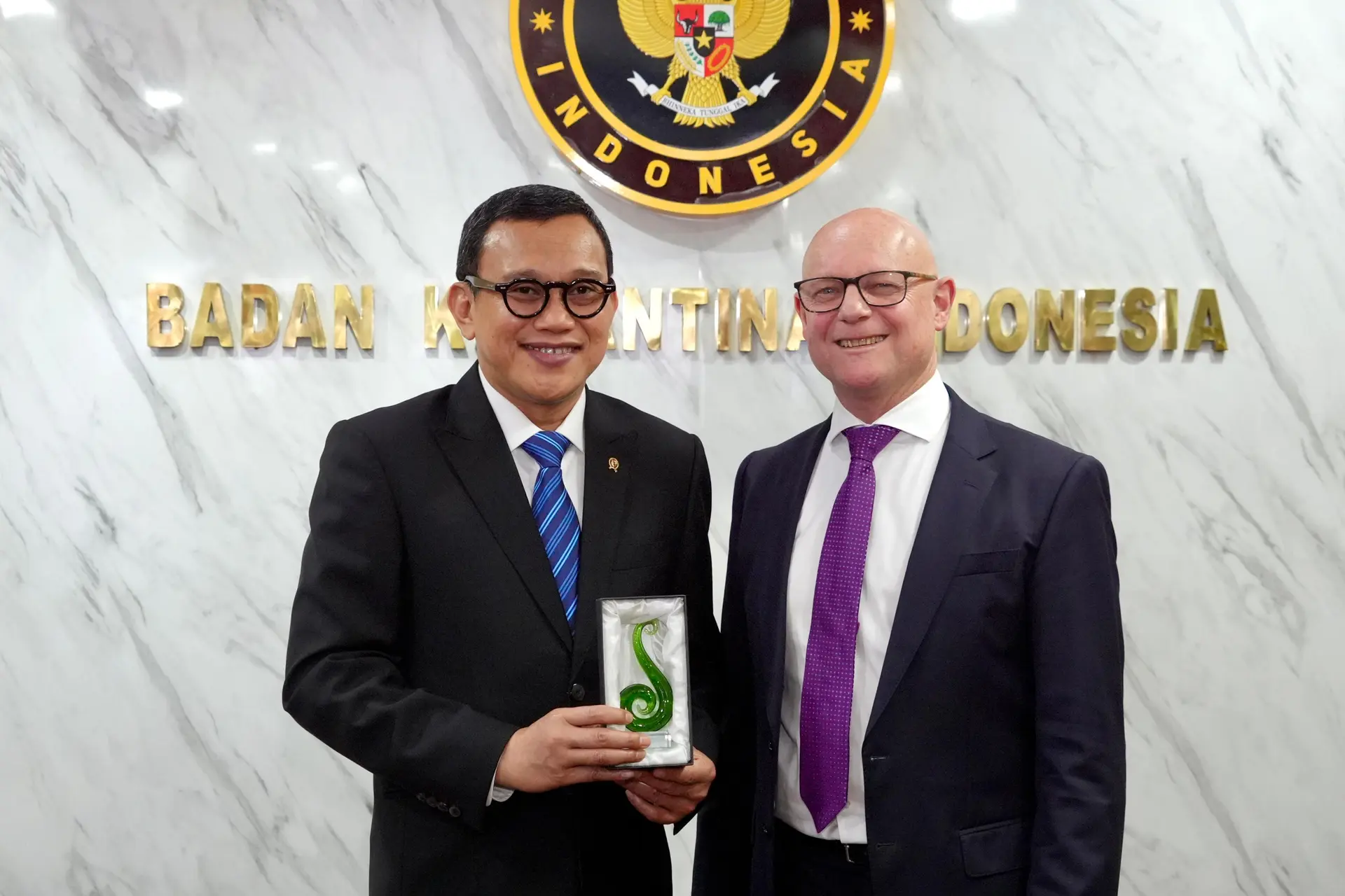 FOTO 3 Sept_Pertemuan Kepala Barantin Abdul Kadir Karding dengan Kepala Kementerian Industri Primer Selandia Baru Ray Smith