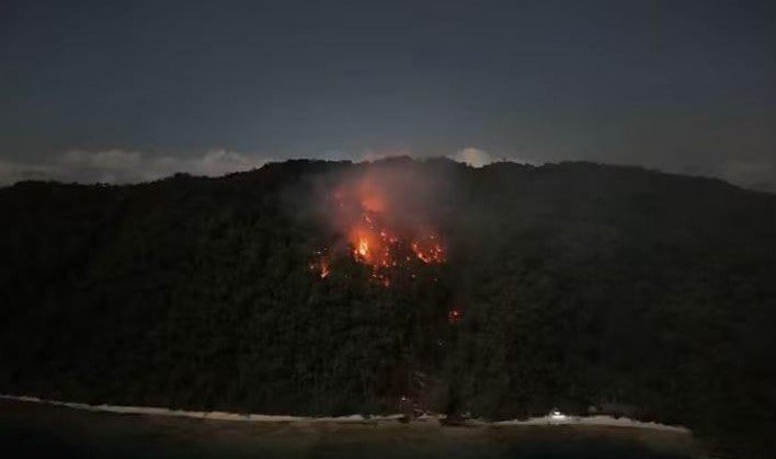 FOTO 4 Sept_Kebakaran di Pulau Dayan, Distrik Batanta Utara, Kabupaten Raja Ampat. dok.