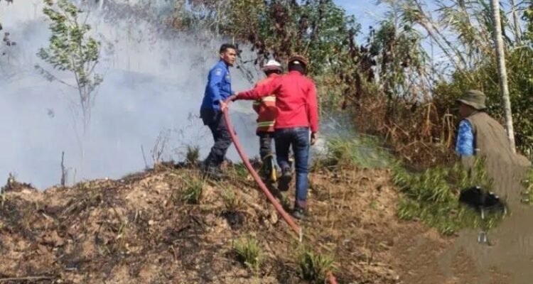 FOTO 5 Sept_Tim Gabungan memadamkan titik api kawasan karhutla