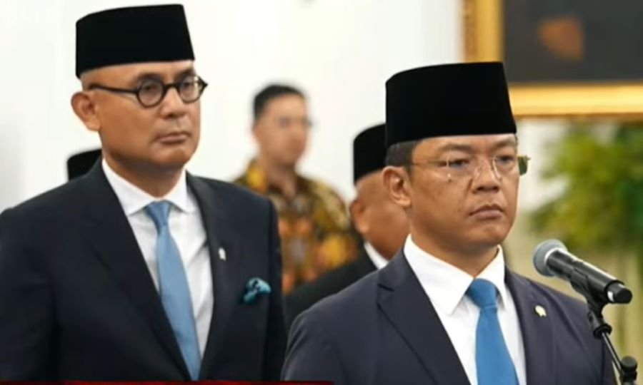 FOTO 1 Okt_Pelantikan menteri-menteri baru di Kabinet Merah Putih. dok. tangkapanlayar