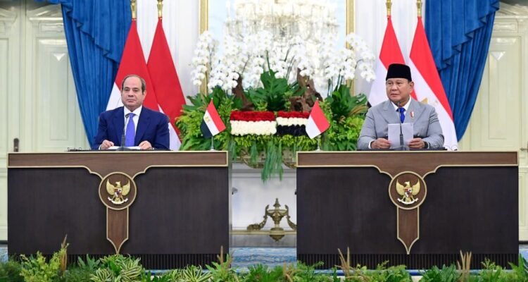 FOTO 11 Okt_Pertemuan Presiden Prabowo Subianto dan Presiden Republik Arab Mesir Abdel Fattah El-Sisi di Istana Merdeka, Jakrta. dok. setpres
