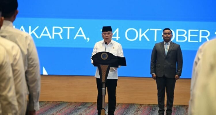 FOTO 14 Okt_Pelantikan dan pengambilan sumpah jabatan sejumlah Pejabat Pimpinan Tinggi Pratama (Eselon II) Kemenhub 11