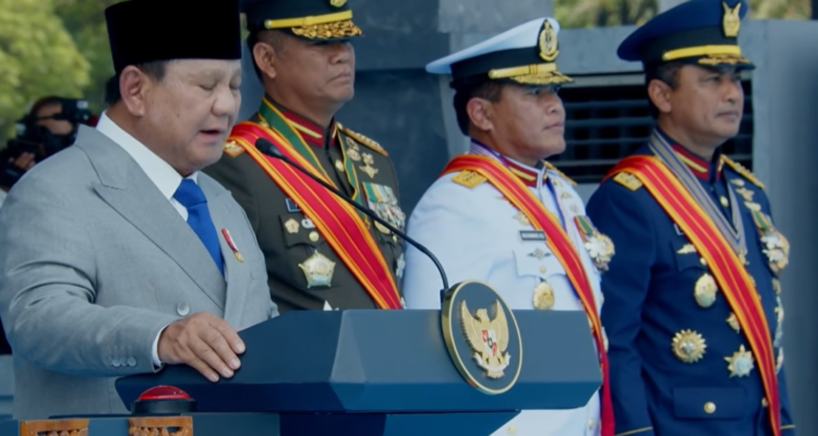 FOTO 5 Okt_ Presiden Prabowo Pimpin Upacara Peringatan HUT ke-81 TNI Tahun 2026, Jakarta, 5 Oktober 2026. dok. youtubesetpres